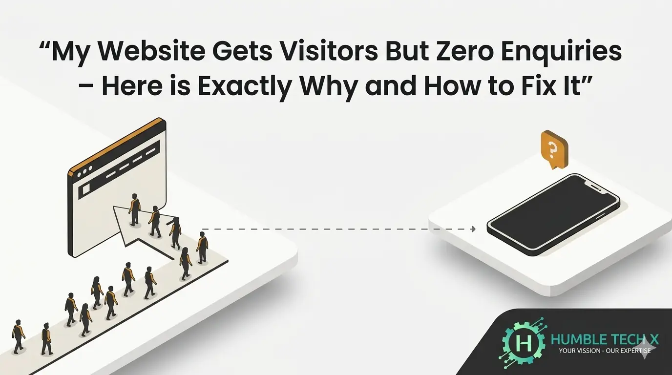My website gets visitors but zero enquiries – here is exactly why and how to fix it – Humble Tech X conversion optimization guide