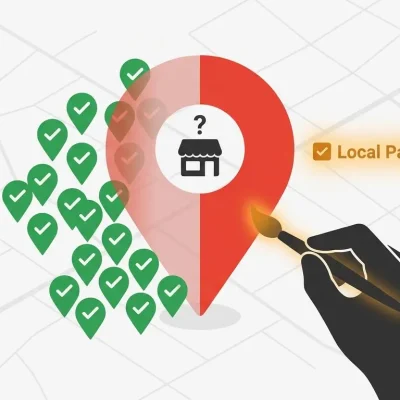 Smartphone showing Google Maps with no business pin – my business not showing on Google Maps error, local SEO fix needed